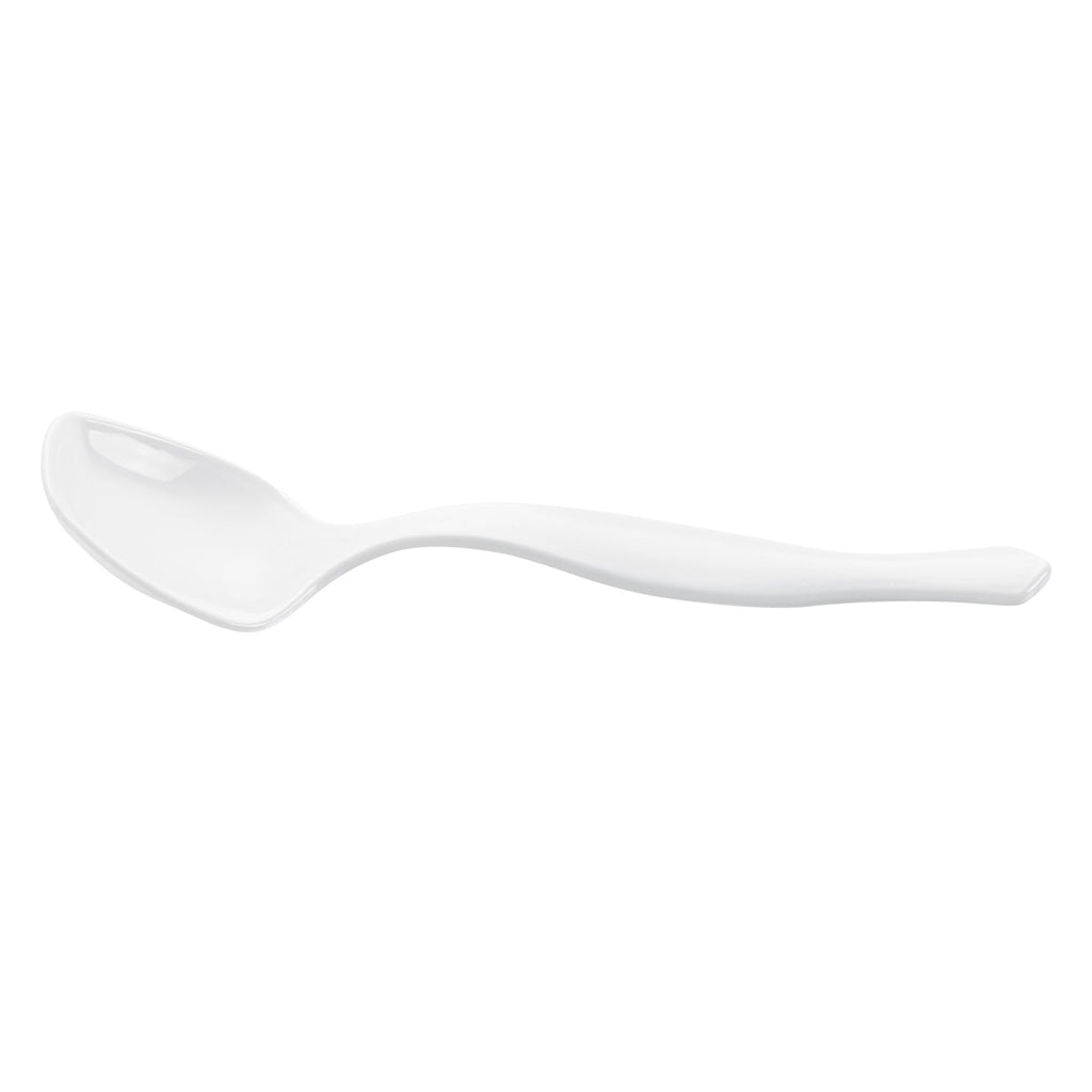 Cater Tek White Plastic Serving Spoon - 8 1/2" - 100 count box