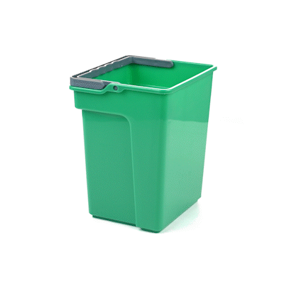Clean Tek Professional 4 Qt Green Cleaning Bucket - 7" x 6 1/4" x 8 1/2" - 1 count box