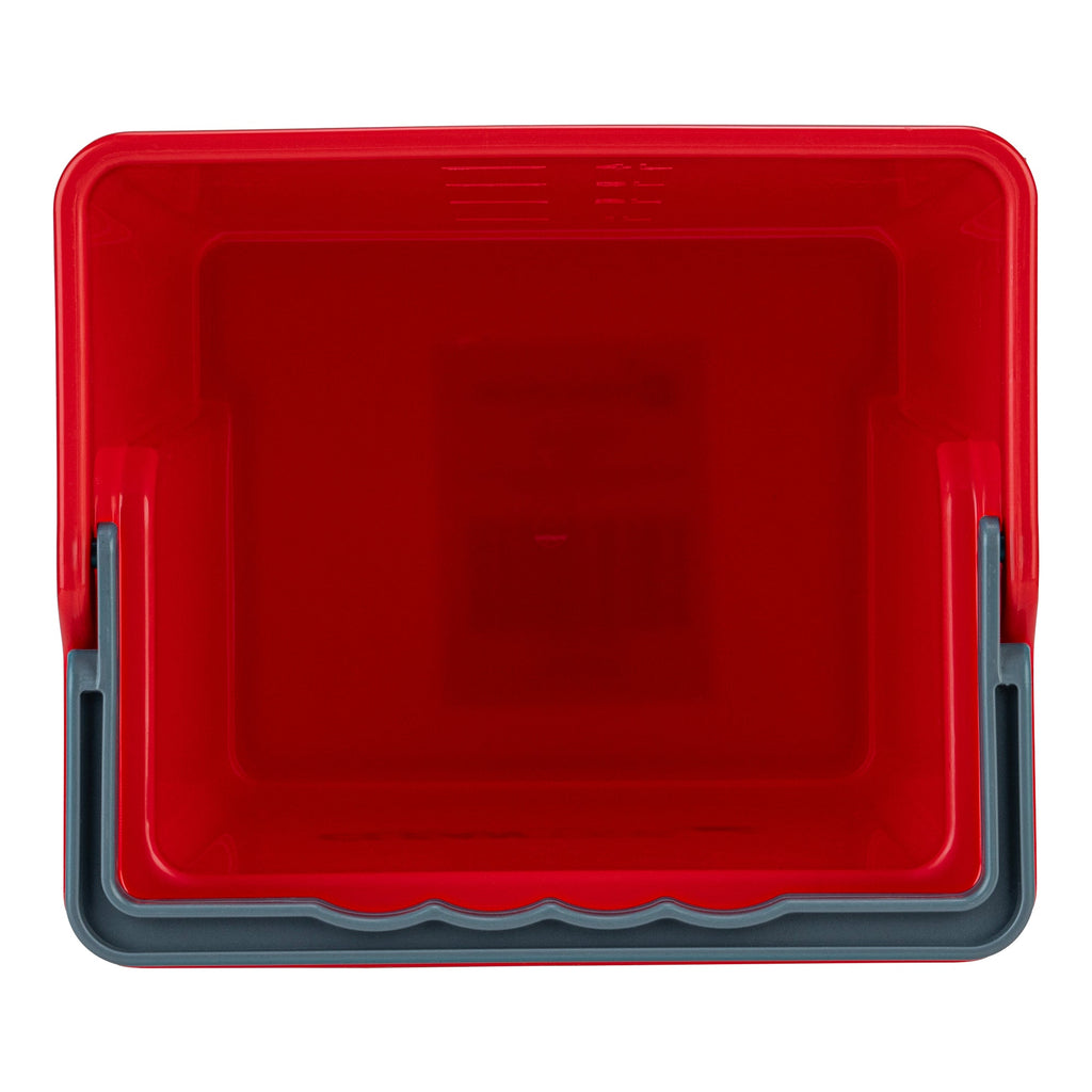 Clean Tek Professional 4 Qt Red Cleaning Bucket - 7" x 6 1/4" x 8 1/2" - 1 count box