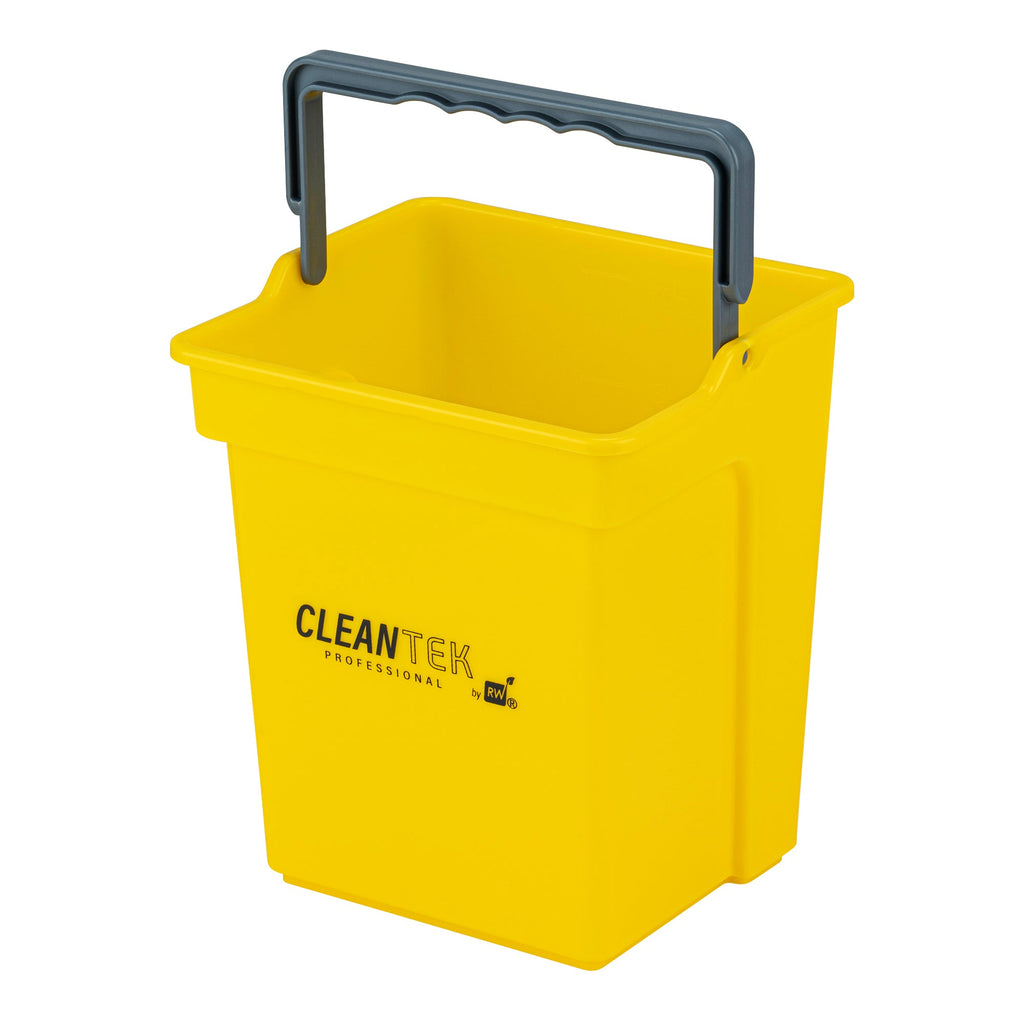 Clean Tek Professional 4 Qt Yellow Cleaning Bucket - 7" x 6 1/4" x 8 1/2" - 1 count box