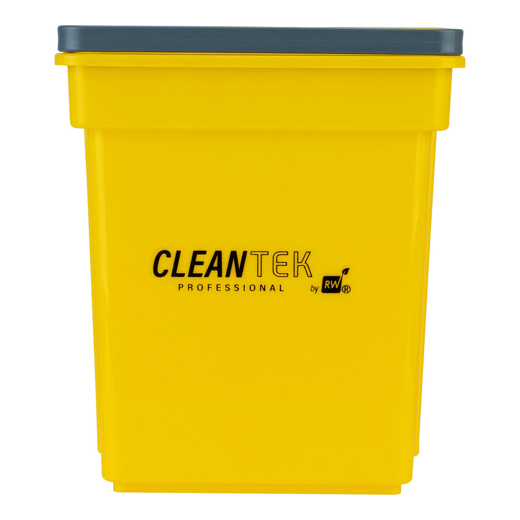 Clean Tek Professional 4 Qt Yellow Cleaning Bucket - 7" x 6 1/4" x 8 1/2" - 1 count box