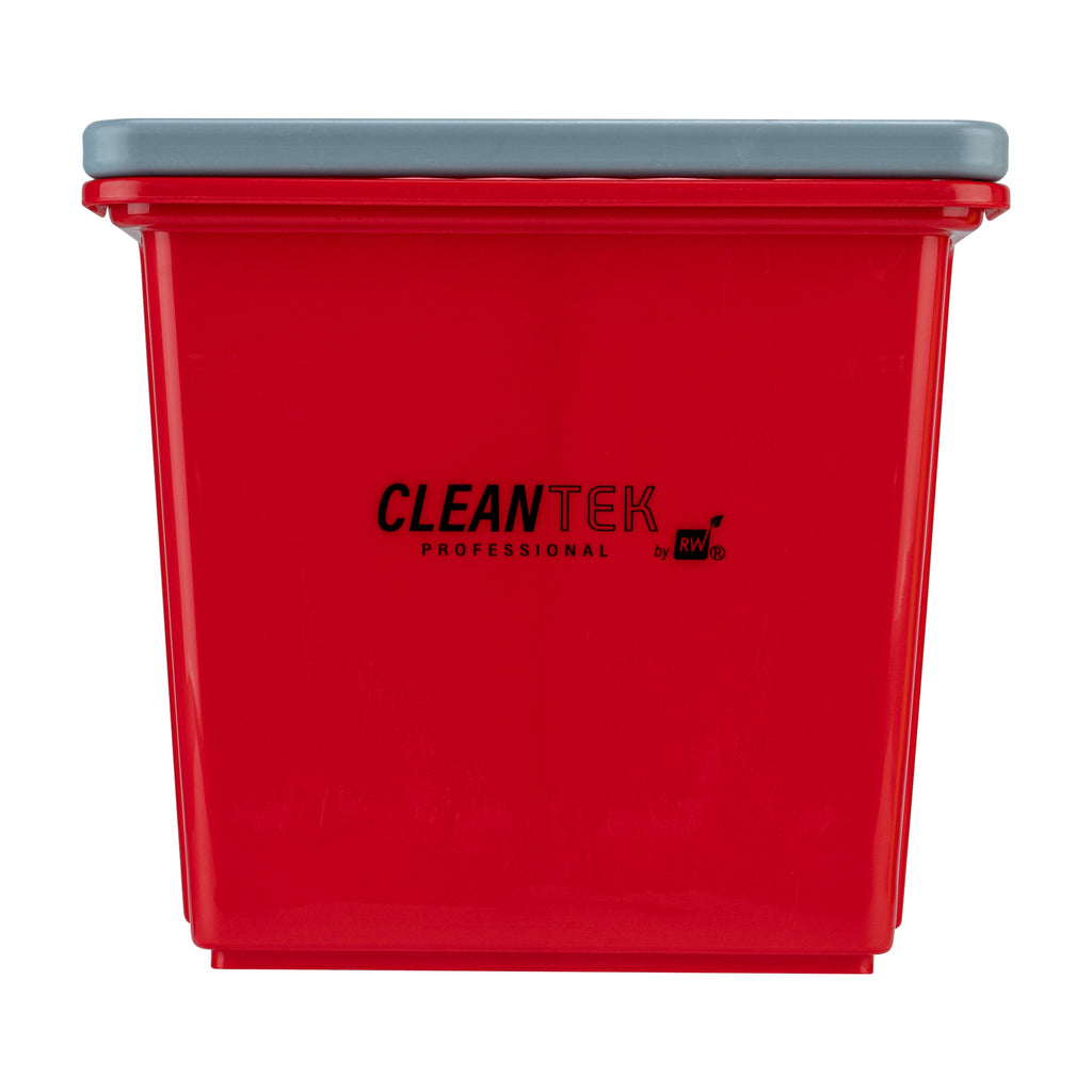 Clean Tek Professional 6 Qt Red Cleaning Bucket - 9 1/4" x 7" x 8 3/4" - 1 count box