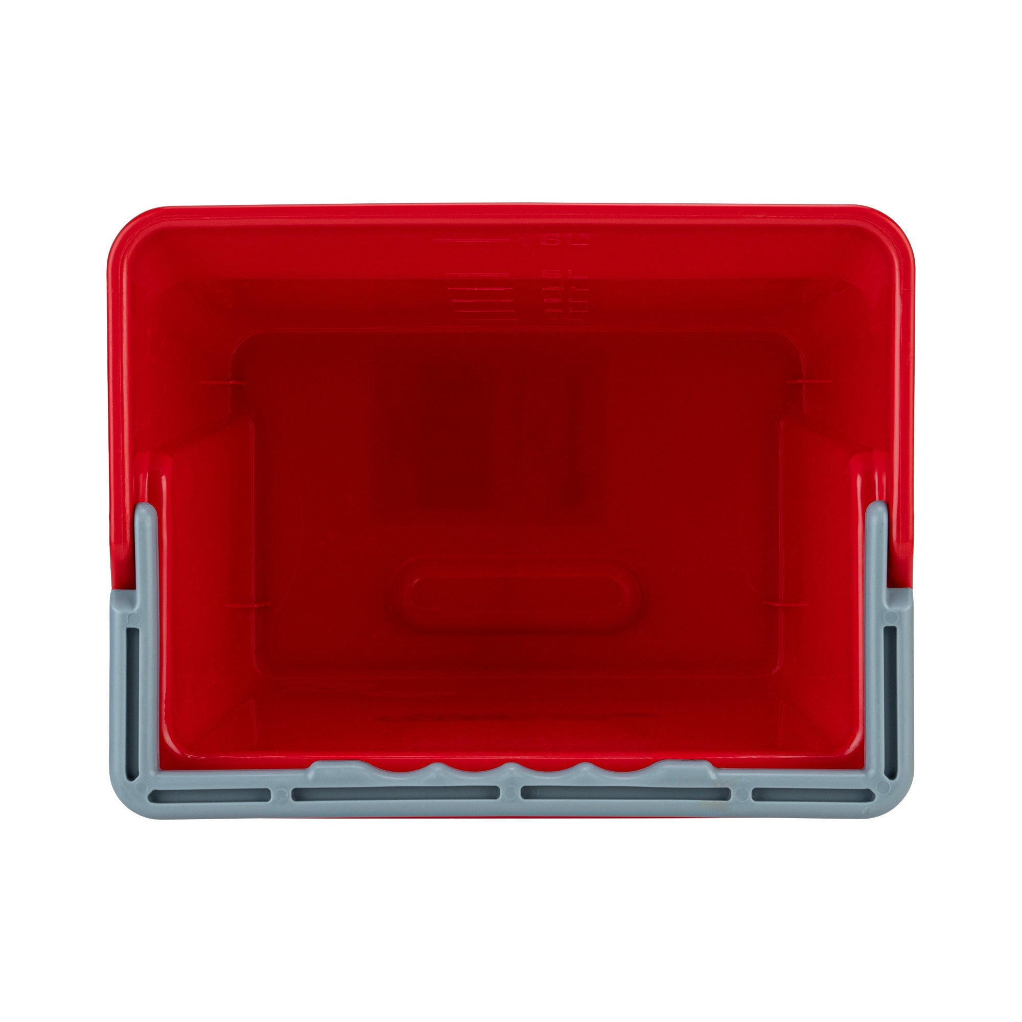 Clean Tek Professional 6 Qt Red Cleaning Bucket - 9 1/4" x 7" x 8 3/4" - 1 count box