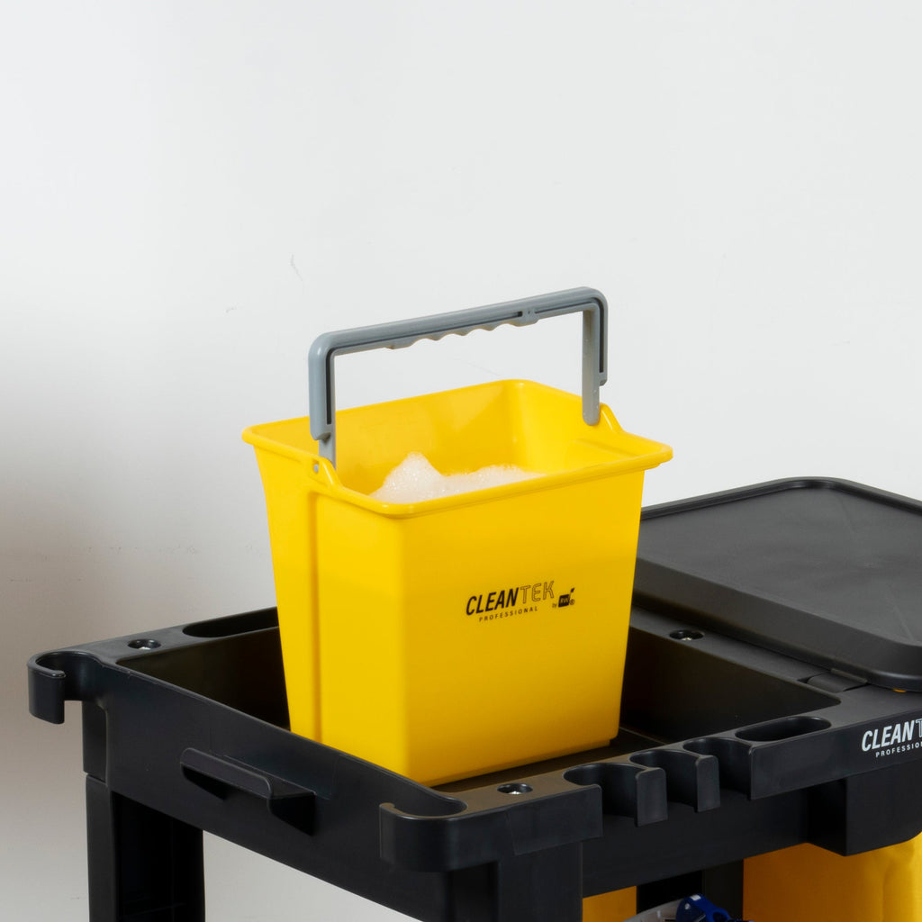 Clean Tek Professional 6 Qt Yellow Cleaning Bucket - 9 1/4" x 7" x 8 3/4" - 1 count box