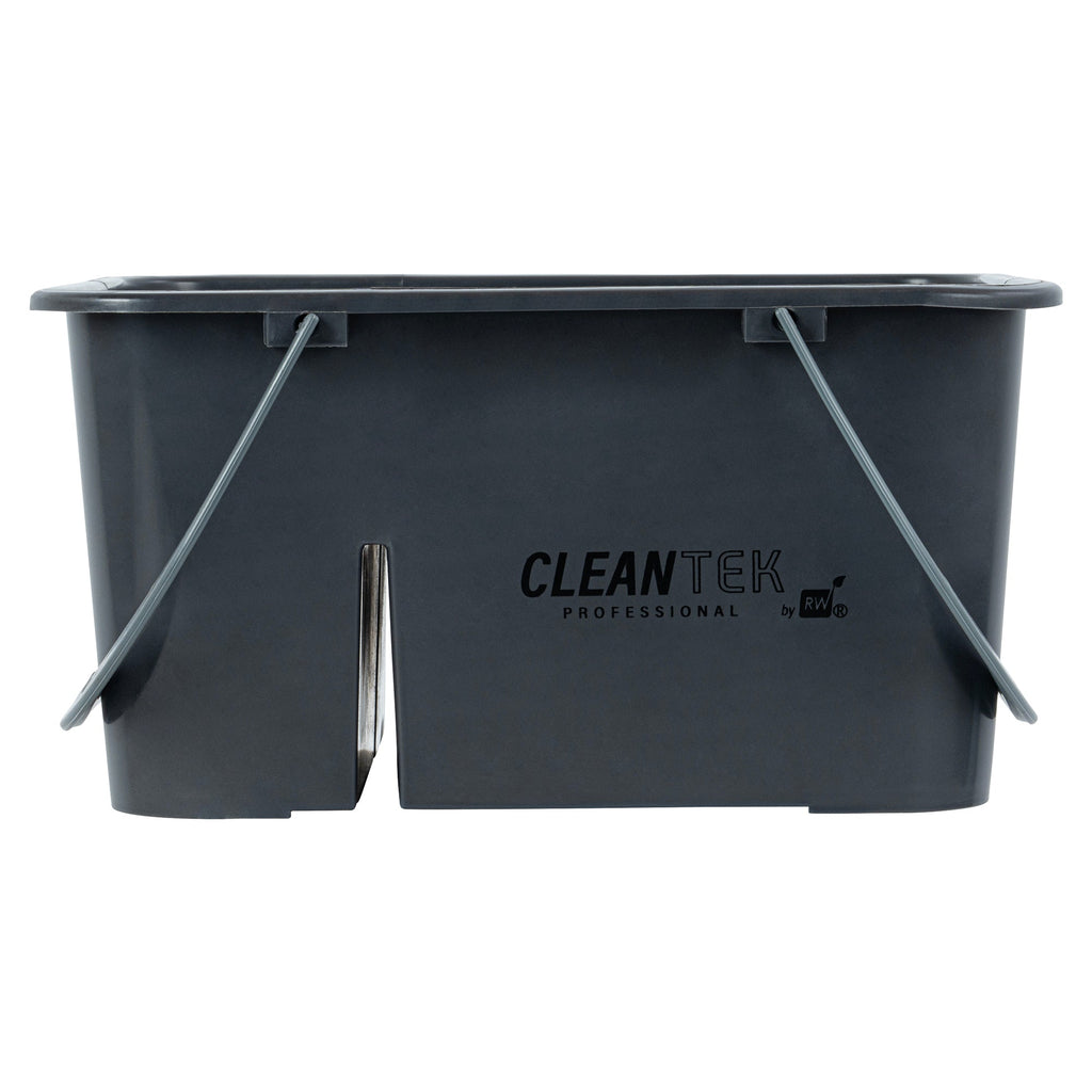 Clean Tek Professional Gray Cleaning Caddy - 4 Compartments, with 2 Handles - 11 1/2" x 9" x 6" - 1 count box