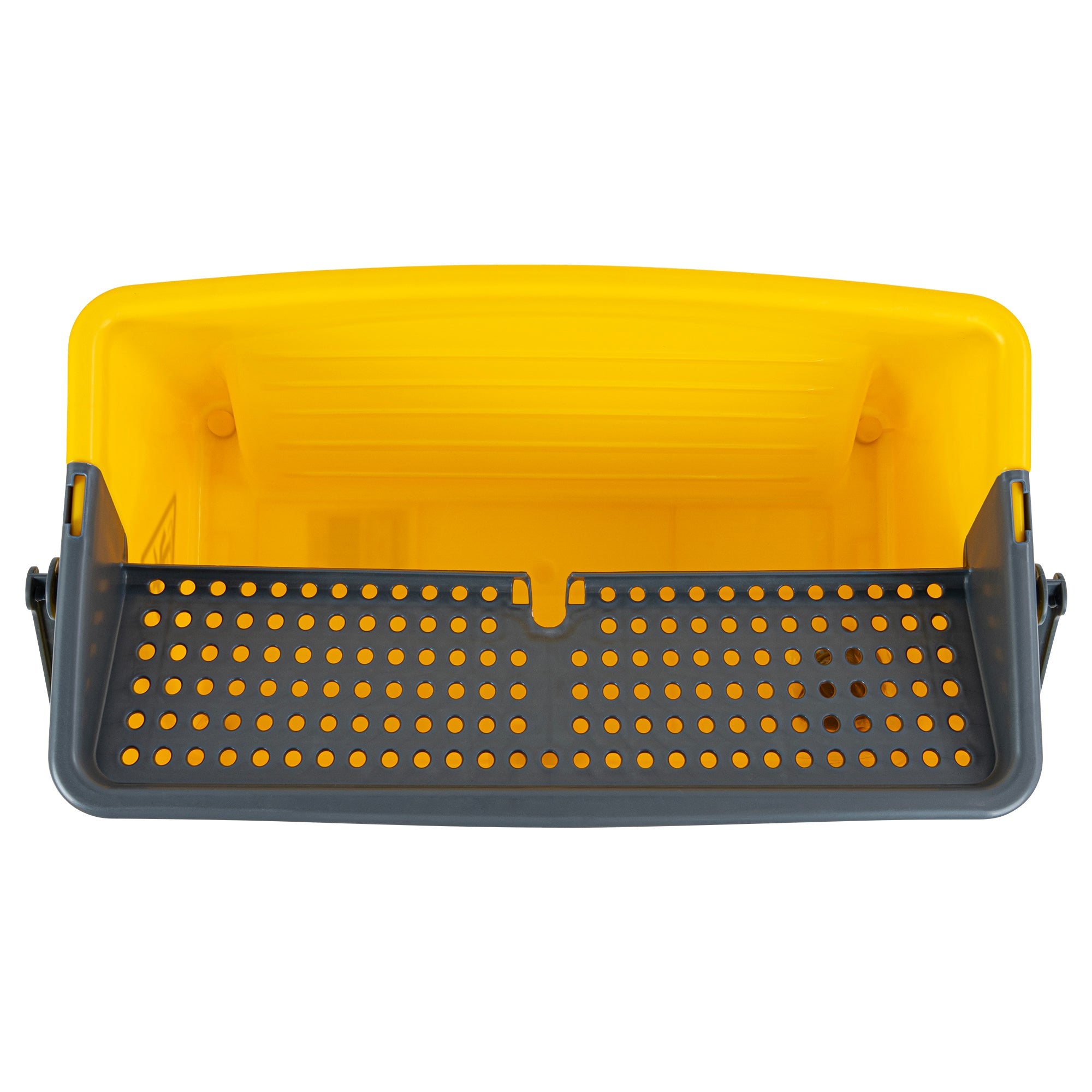 Clean Tek Professional 44 Qt Yellow No-Touch Microfiber Mop Bucket - with Twist Valve - 26 3/4" x 14 1/4" x 15 3/4" - 1 count box