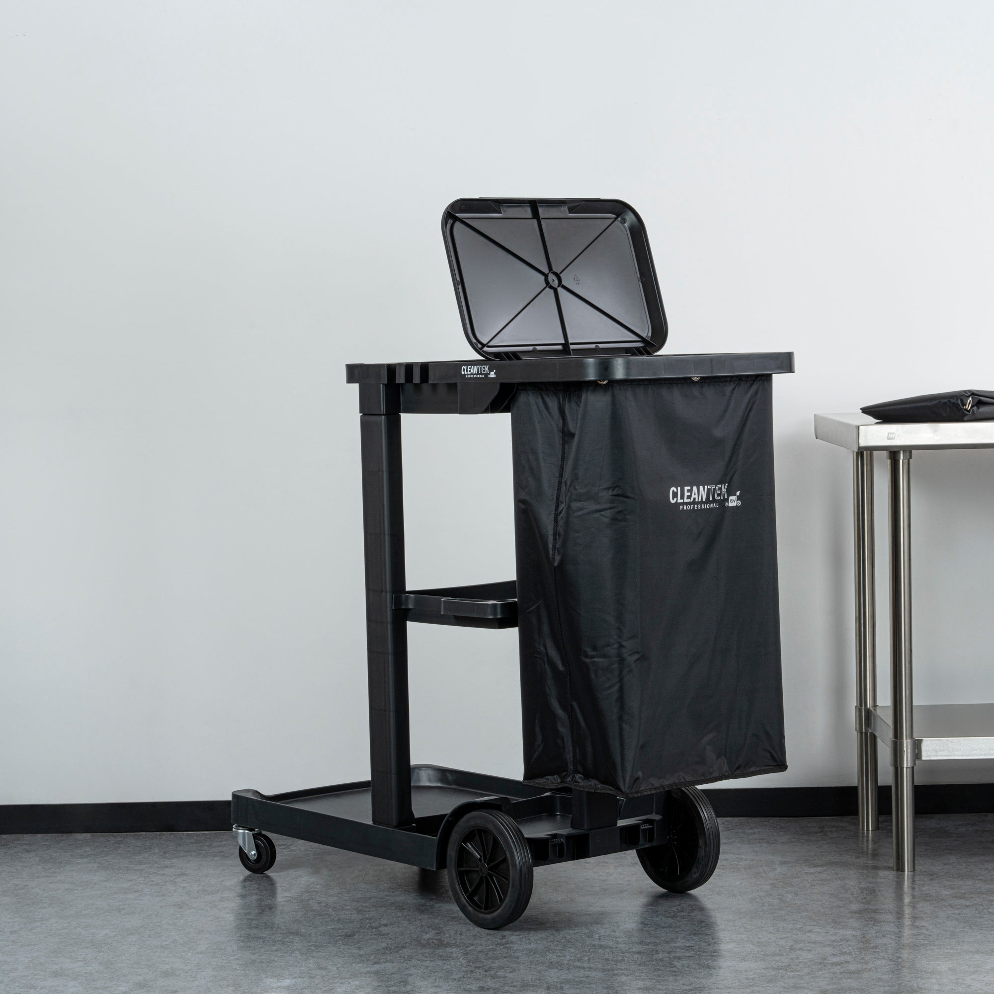 Clean Tek Professional 18 gal Black Plastic Bag - for 3-Shelf Janitor Cart - 1 count box