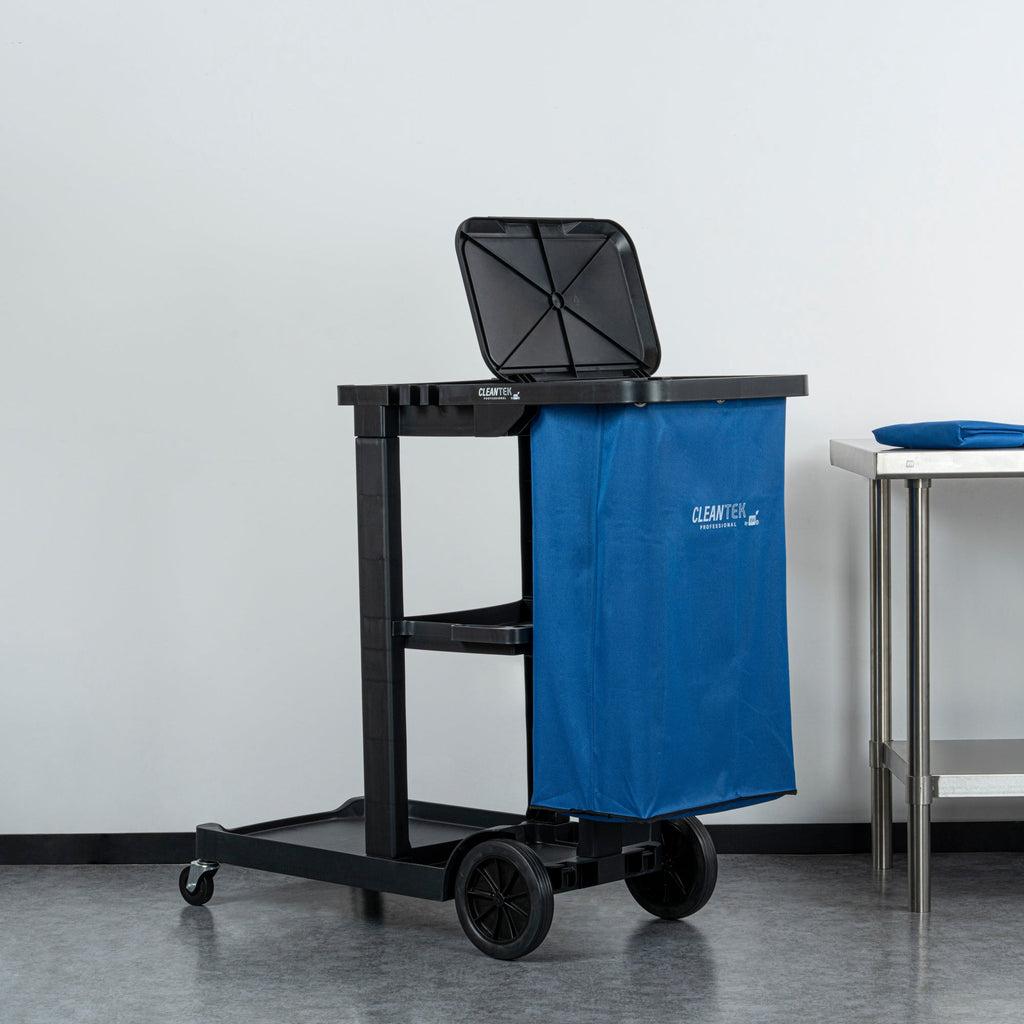 Clean Tek Professional 18 gal Blue Plastic Bag - for 3-Shelf Janitor Cart - 1 count box