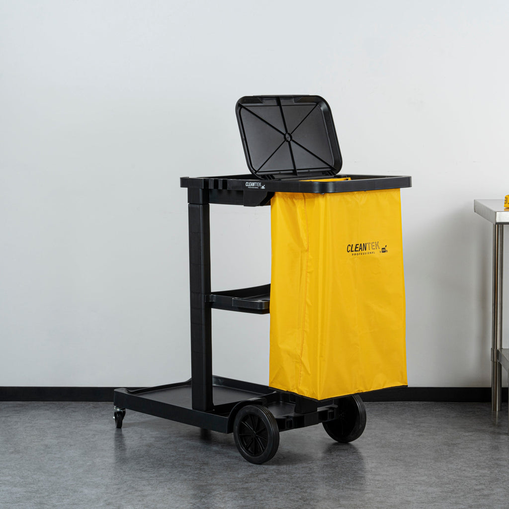 Clean Tek Professional 18 gal Yellow Plastic Bag - for 3-Shelf Janitor Cart - 1 count box