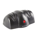Kitchen Tek Black Plastic 2 Stage Electric Knife Sharpener - for Straight Edge Knives, 120V - 7 1/2'' x 5 3/4'' x 3 3/4'' - 1 count box