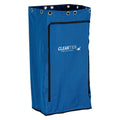 Clean Tek Professional Blue Plastic Bag - with Zipper, for Heavy Duty 3-Shelf Janitor Cart - 1 count box