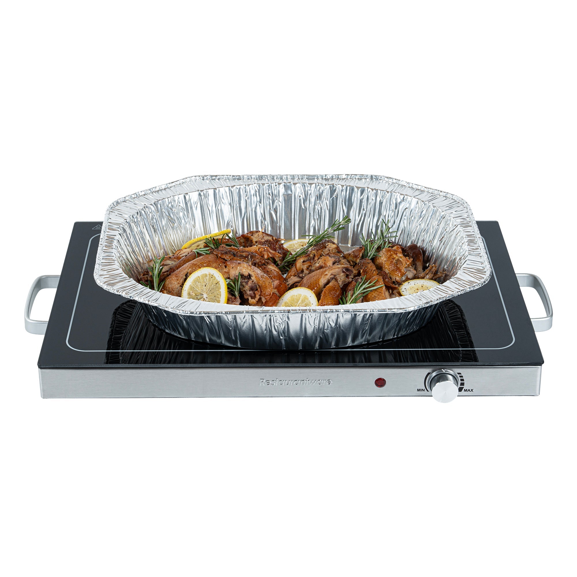 Kitchen Tek Stainless Steel Warming Tray - 120V, with Adjustable Temperature Control - 24 3/4" x 15" - 1 count box