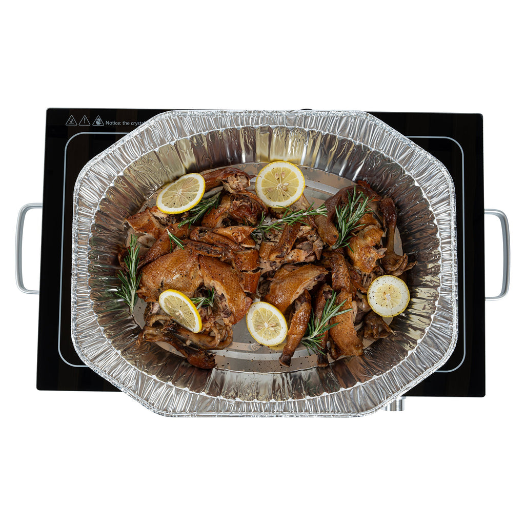 Kitchen Tek Stainless Steel Warming Tray - 120V, with Adjustable Temperature Control - 24 3/4" x 15" - 1 count box