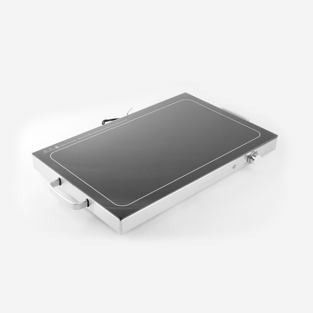 Kitchen Tek Stainless Steel Warming Tray - 120V, with Adjustable Temperature Control - 24 3/4" x 15" - 1 count box