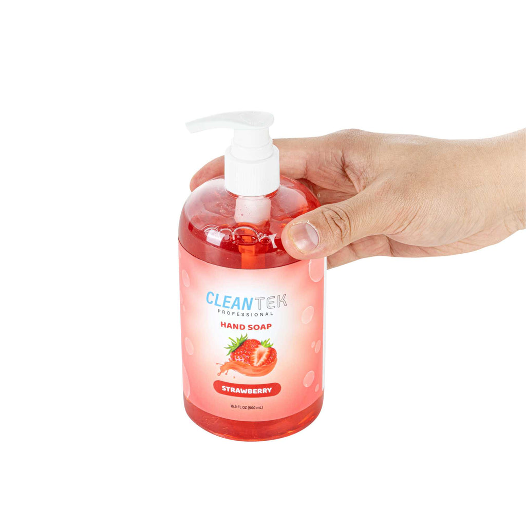 Clean Tek Professional 16.9 fl. oz Liquid Hand Soap - Strawberry - 24 count box