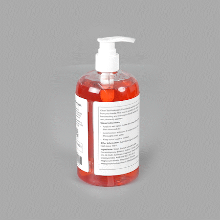 Clean Tek Professional 16.9 fl. oz Liquid Hand Soap - Strawberry - 24 count box