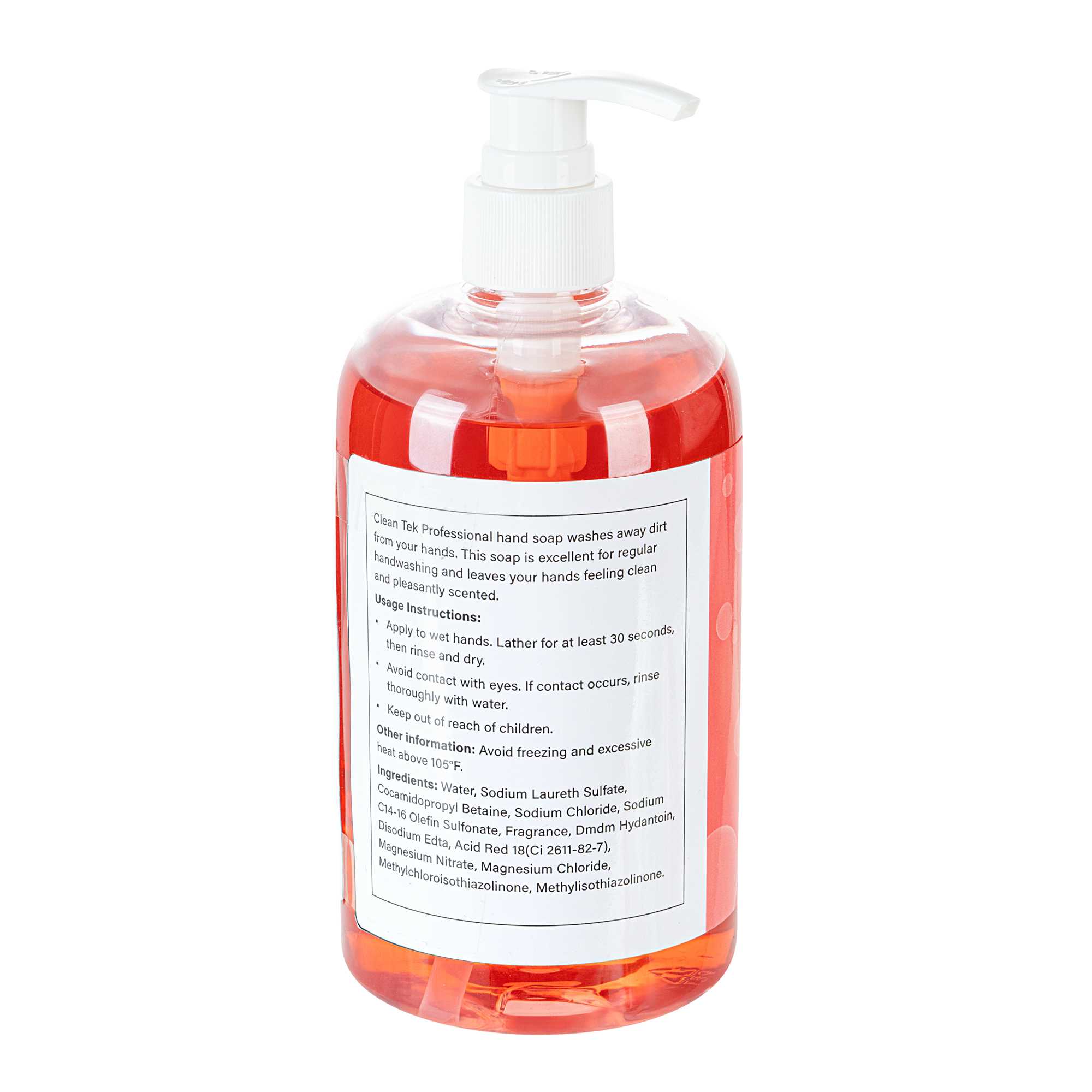 Clean Tek Professional 16.9 fl. oz Liquid Hand Soap - Strawberry - 24 count box