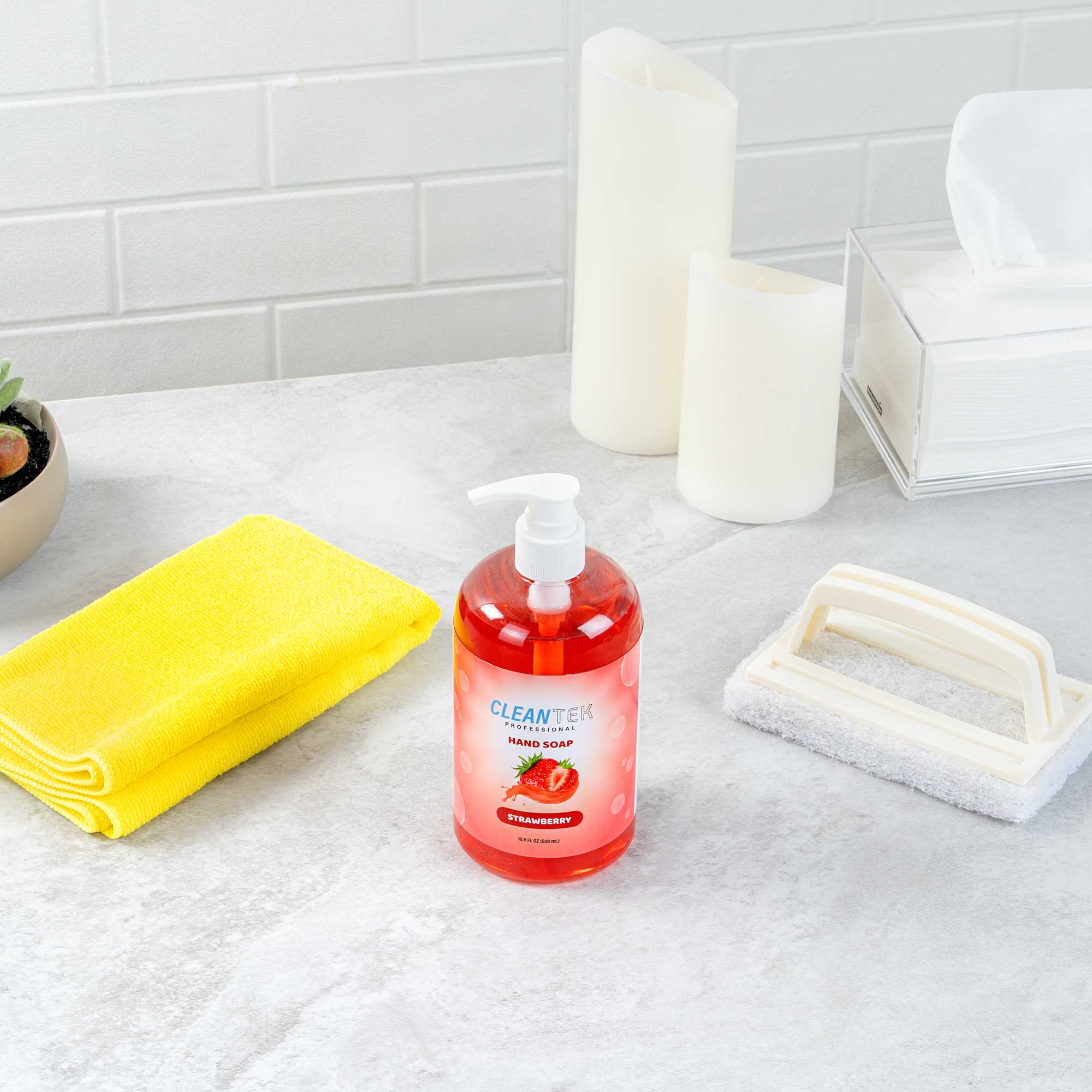 Clean Tek Professional 16.9 fl. oz Liquid Hand Soap - Strawberry - 24 count box