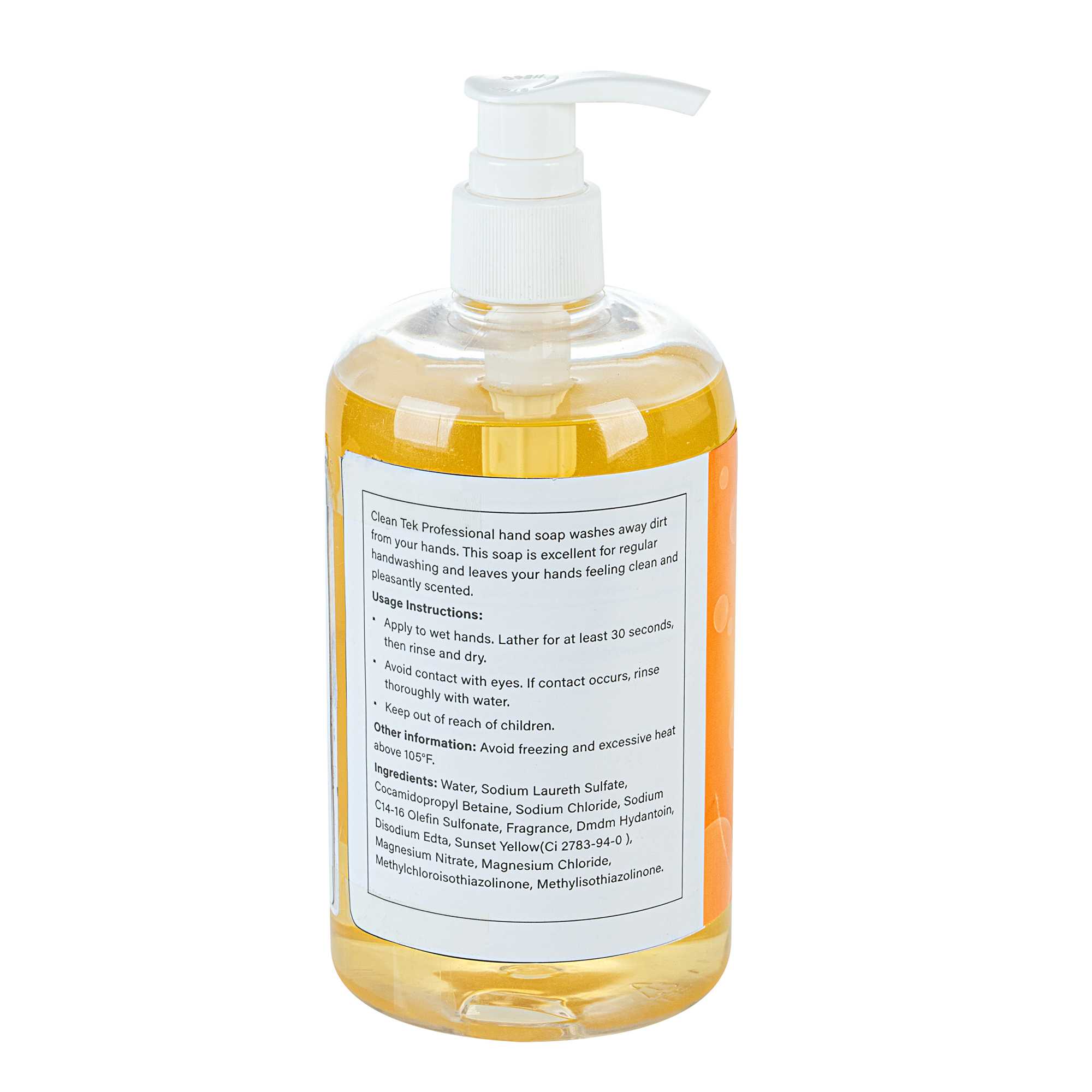 Clean Tek Professional 16.9 fl. oz Liquid Hand Soap - Citrus Burst - 24 count box