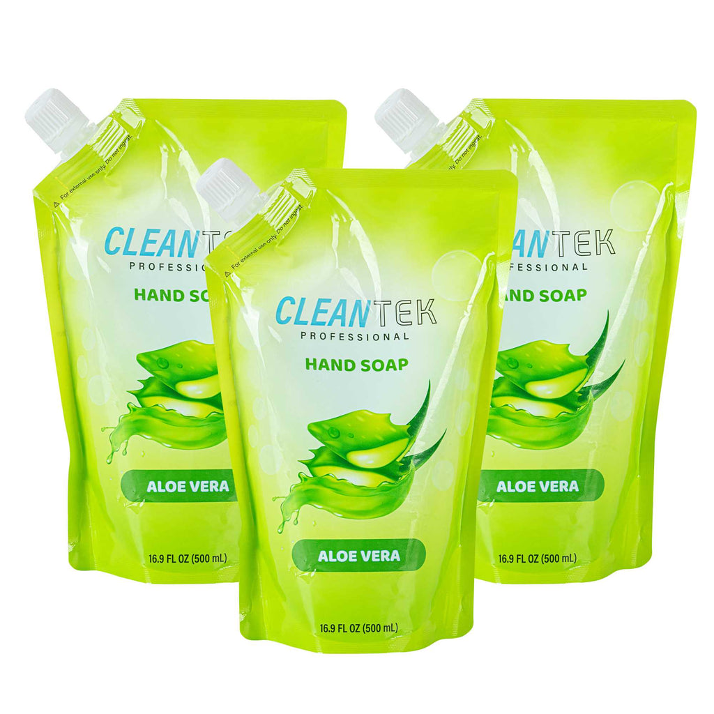 Clean Tek Professional 16.9 fl. oz Liquid Hand Soap Refill - Aloe Vera - 24 count box