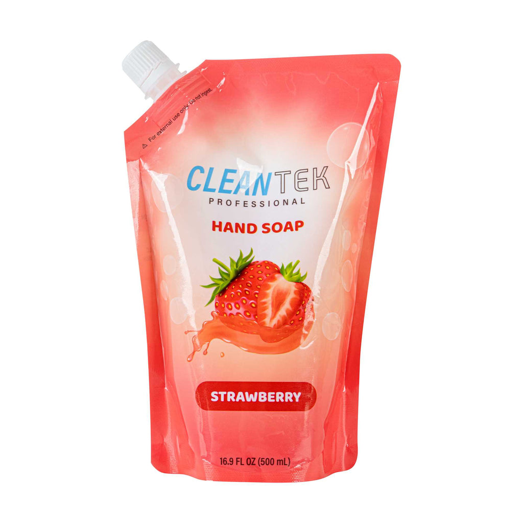 Clean Tek Professional 16.9 fl. oz Liquid Hand Soap Refill - Strawberry - 24 count box