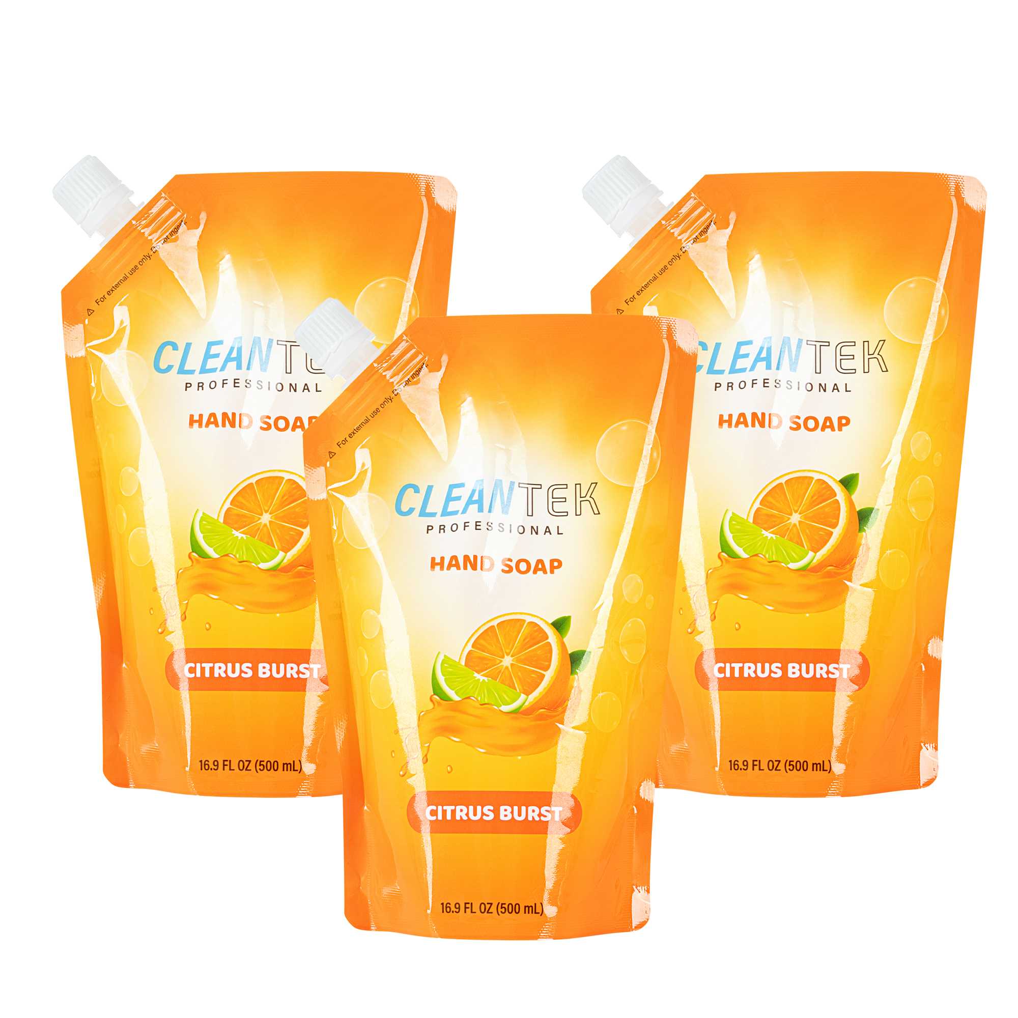 Clean Tek Professional 16.9 fl. oz Liquid Hand Soap Refill - Citrus Burst - 24 count box
