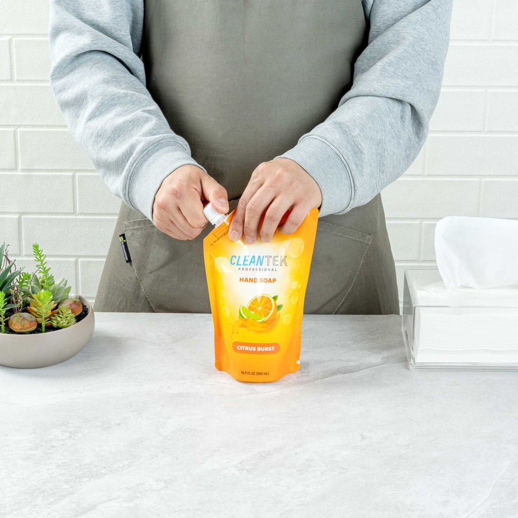 Clean Tek Professional 16.9 fl. oz Liquid Hand Soap Refill - Citrus Burst - 24 count box