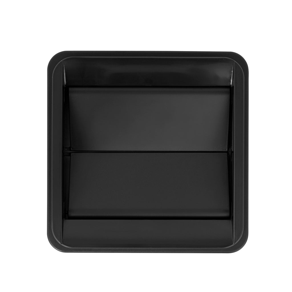 Clean Tek Professional Square Black Plastic Swing Lid - Fits 35 / 50 gal Square Trash Can - 1 count box