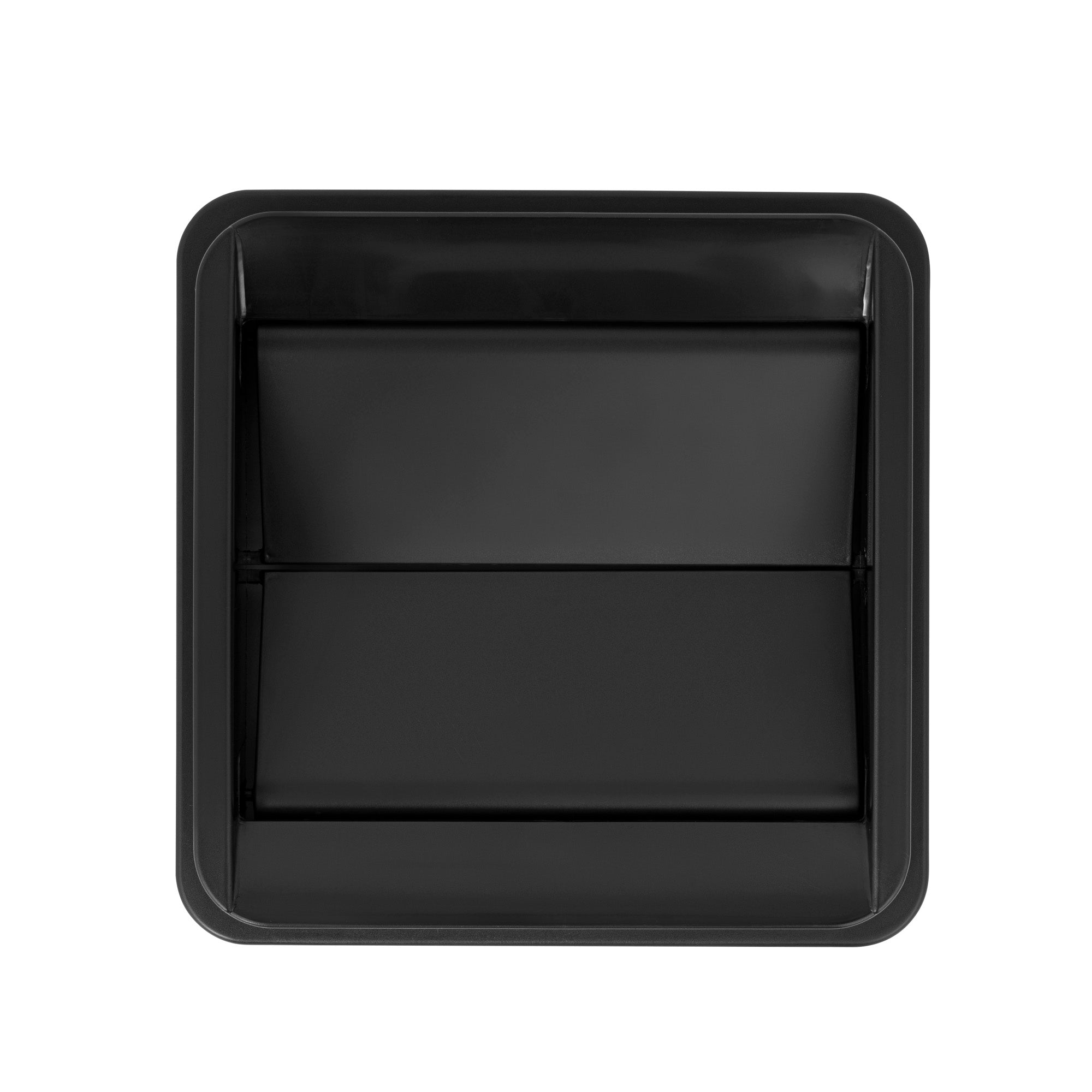 Clean Tek Professional Square Black Plastic Swing Lid - Fits 35 / 50 gal Square Trash Can - 1 count box