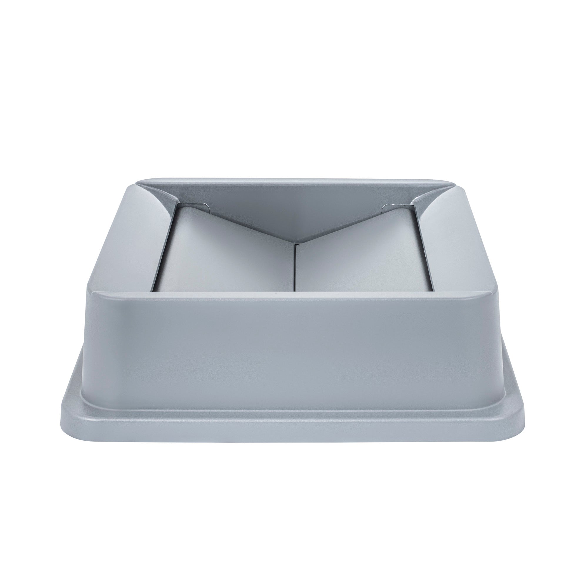 Clean Tek Professional Square Gray Plastic Swing Lid - Fits 35 / 50 gal Square Trash Can - 1 count box