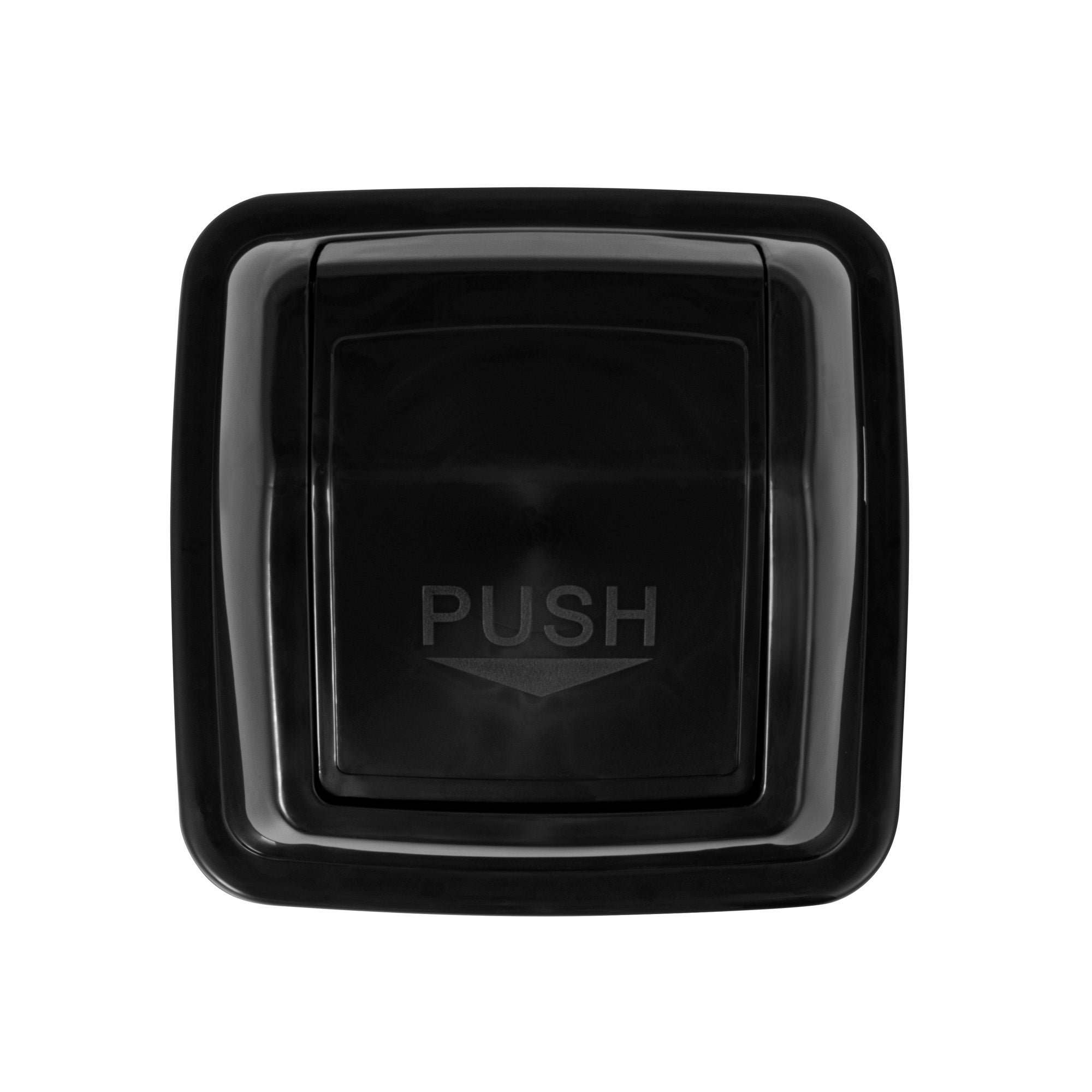 Clean Tek Professional Black Dome Top Lid - with Swing Door, Fits 19 / 23 gal Square Trash Can - 1 count box