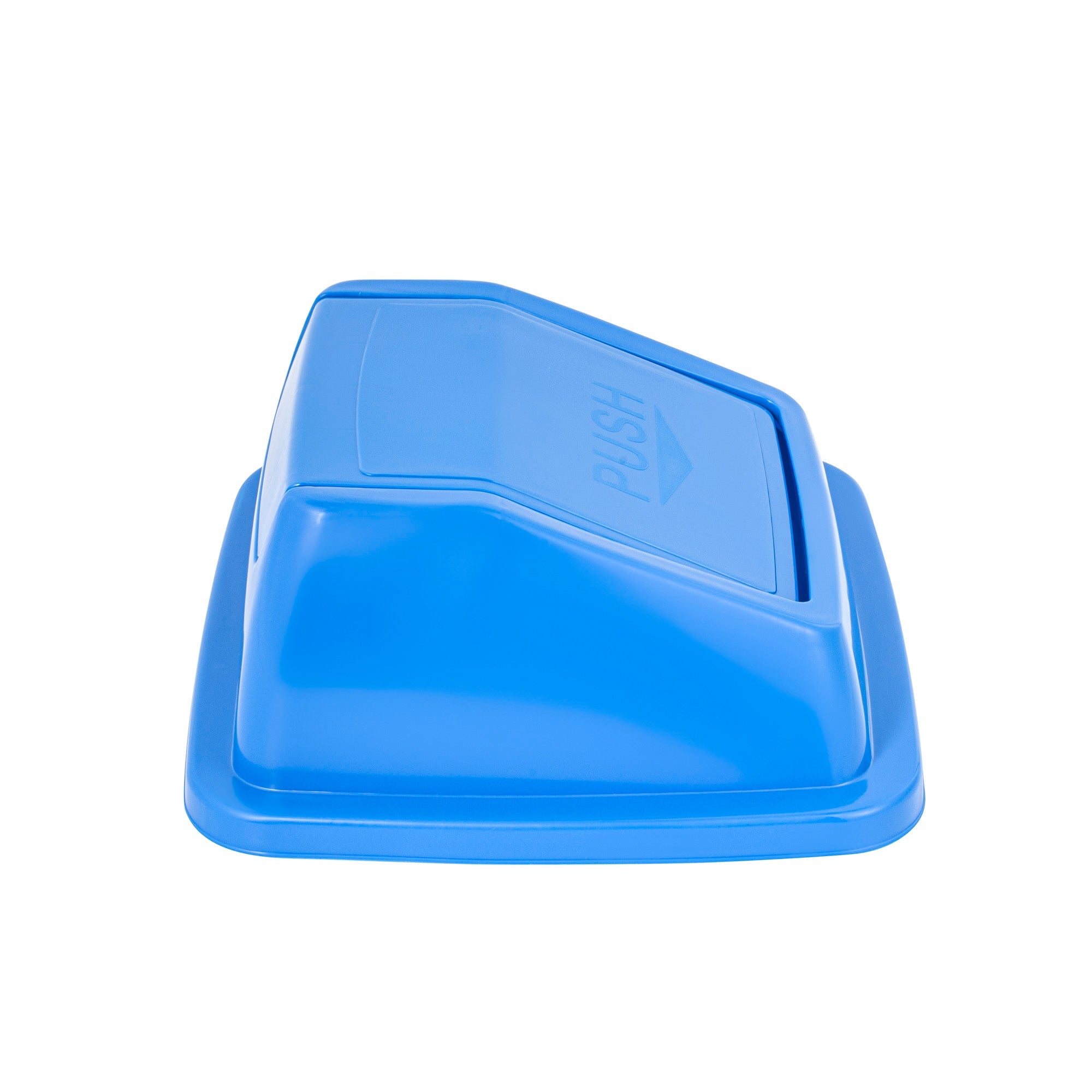 Clean Tek Professional Blue Dome Top Lid - with Swing Door, Fits 19 / 23 gal Square Recycling Bin - 1 count box