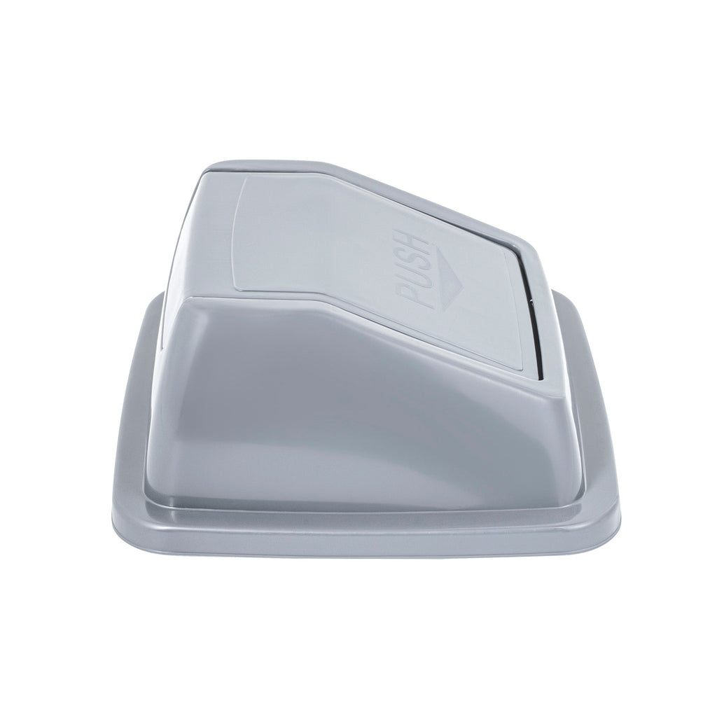 Clean Tek Professional Gray Dome Top Lid - with Swing Door, Fits 19 / 23 gal Square Trash Can - 1 count box