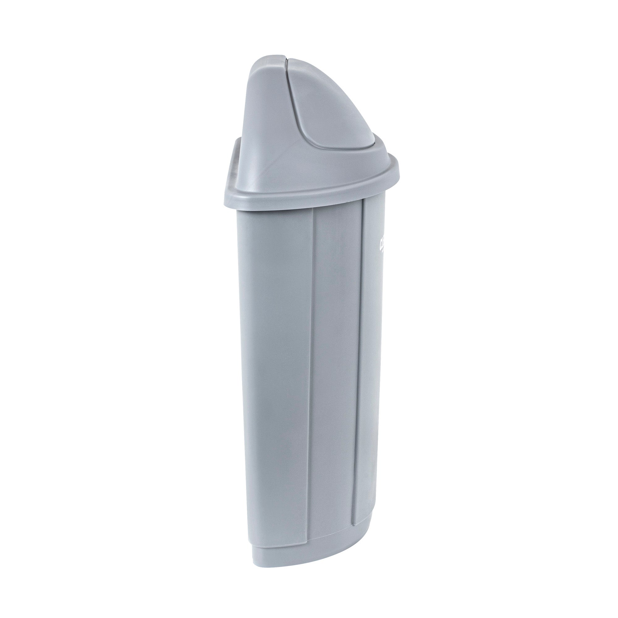 Clean Tek Professional Gray Dome Top Lid - with Swing Door, Fits 21 gal Half Round Trash Can - 1 count box