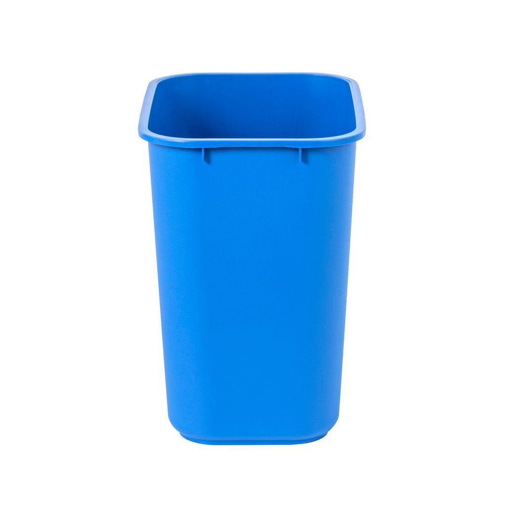 Clean Tek Professional 28 qt / 7 gal Rectangle Blue Recycling Wastebasket / Trash Can - 14 1/2" x 10 1/2" x 15 1/4" - 1 count box