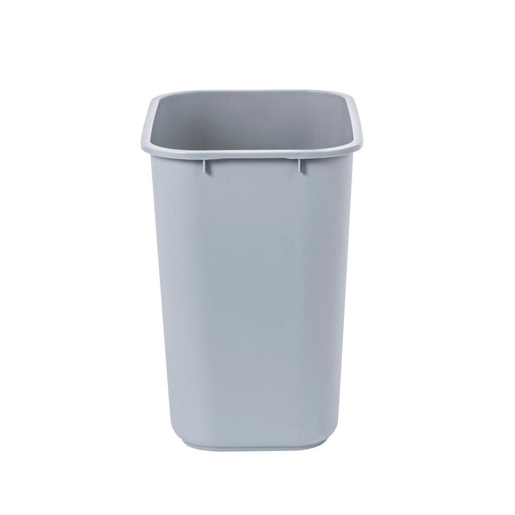 Clean Tek Professional 28 qt / 7 gal Rectangle Gray Wastebasket / Trash Can - 14 1/2" x 10 1/2" x 15 1/4" - 1 count box
