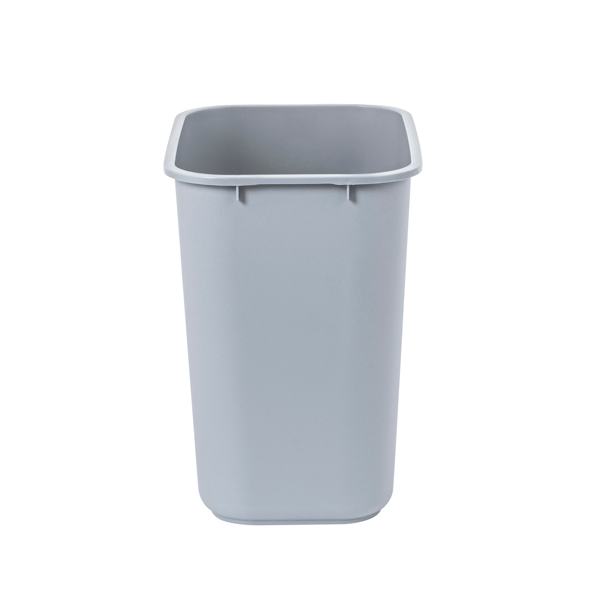 Clean Tek Professional 28 qt / 7 gal Rectangle Gray Wastebasket / Trash Can - 14 1/2" x 10 1/2" x 15 1/4" - 1 count box