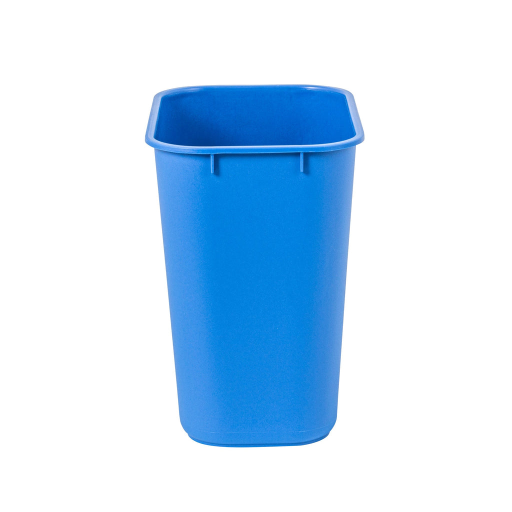Clean Tek Professional 13 qt / 3 gal Rectangle Blue Recycling Wastebasket / Trash Can - 11 3/4" x 7 3/4" x 12" - 1 count box