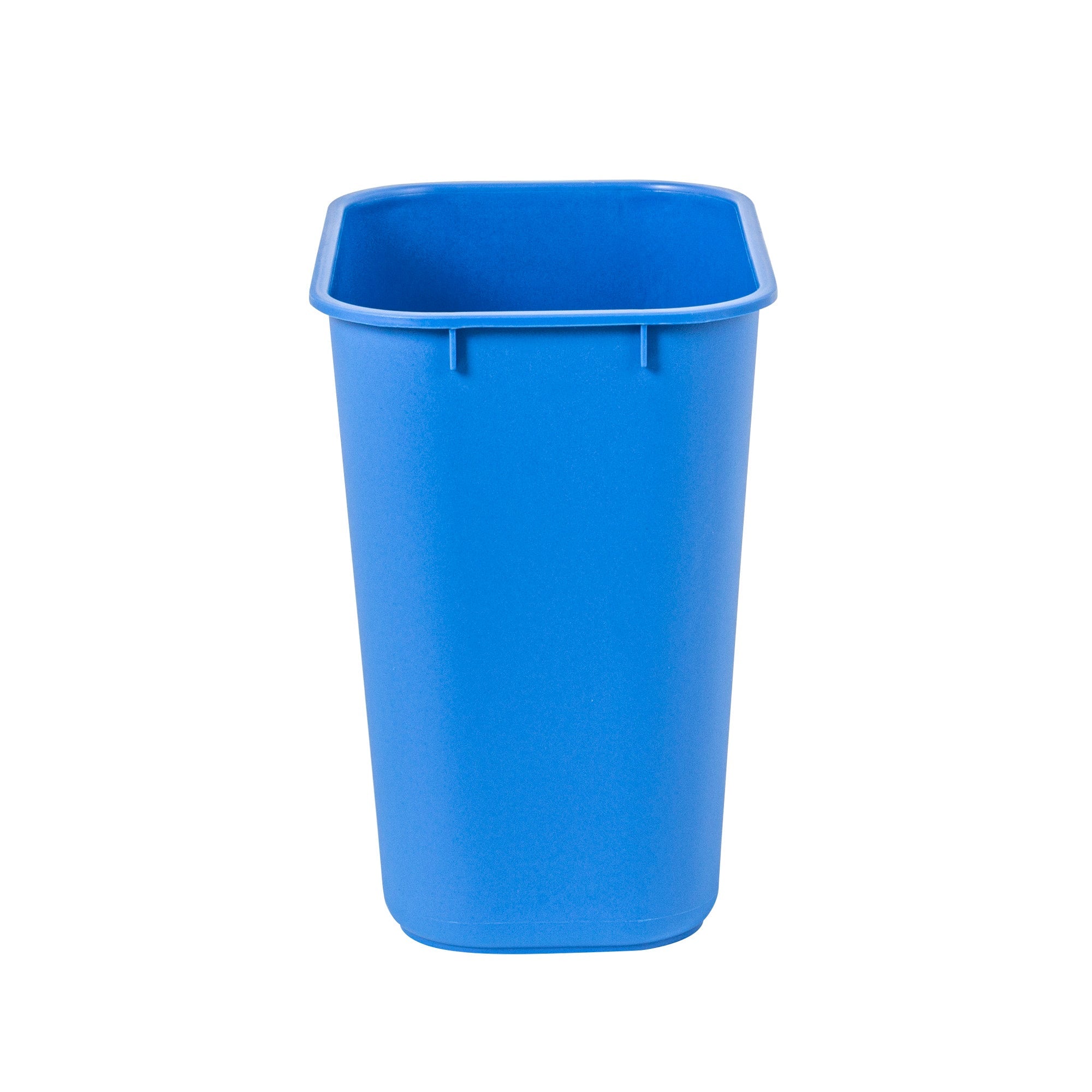 Clean Tek Professional 13 qt / 3 gal Rectangle Blue Recycling Wastebasket / Trash Can - 11 3/4" x 7 3/4" x 12" - 1 count box