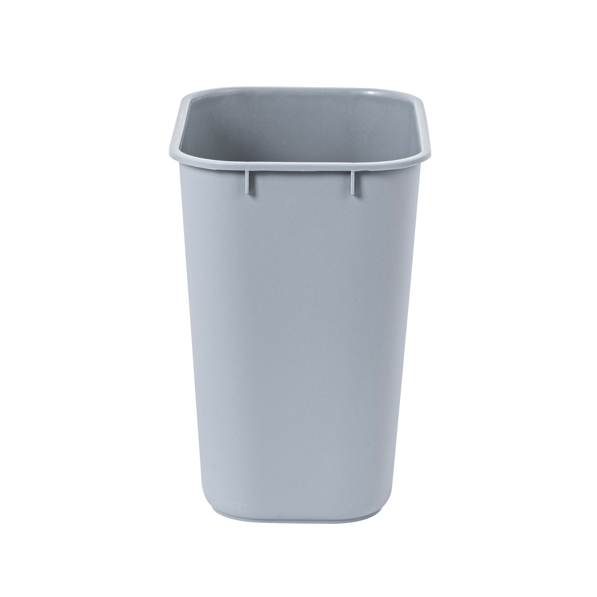 Clean Tek Professional 13 qt / 3 gal Rectangle Gray Wastebasket / Trash Can - 11 3/4" x 7 3/4" x 12" - 1 count box