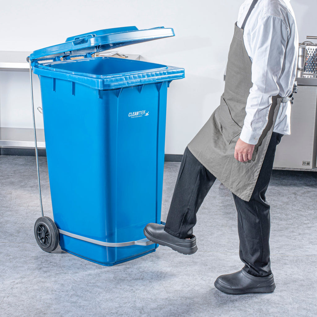 Clean Tek Professional Iron Step-On Attachment - Fits 64 gal Wheeled Trash Can, Powder Coated - 1 count box