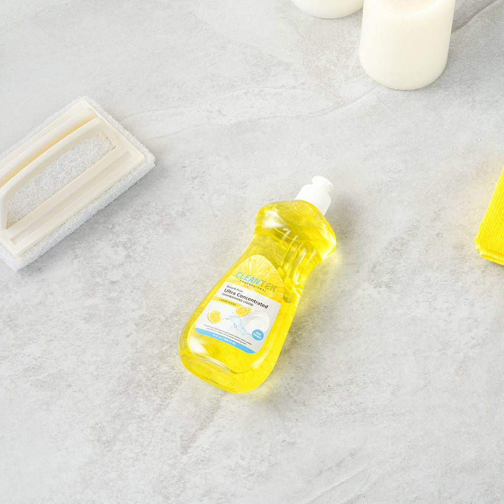 Clean Tek Professional 10 fl. oz Dishwashing Liquid - Ultra Concentrated, OXY Power, Lemon Scent - 1 count box