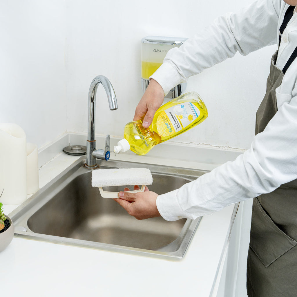 Clean Tek Professional 25.3 fl. oz Dishwashing Liquid - Ultra Concentrated, OXY Power, Lemon Scent - 12 count box