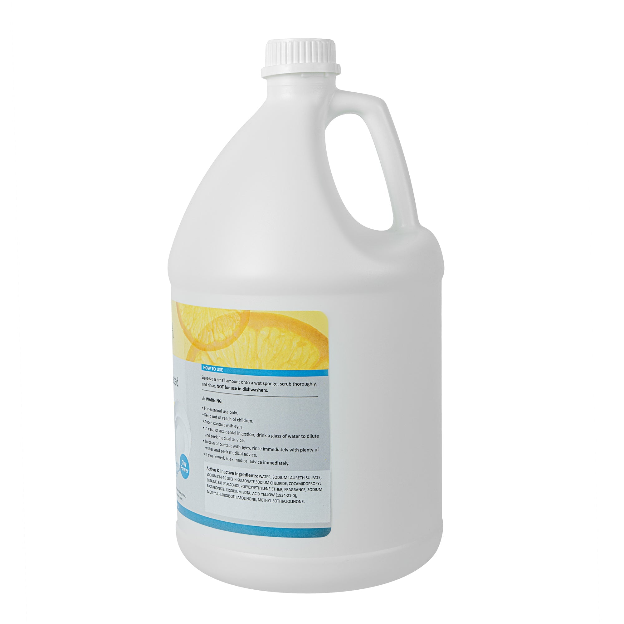 Clean Tek Professional 128.5 fl. oz Dishwashing Liquid - Ultra Concentrated, OXY Power, Lemon Scent - 4 count box