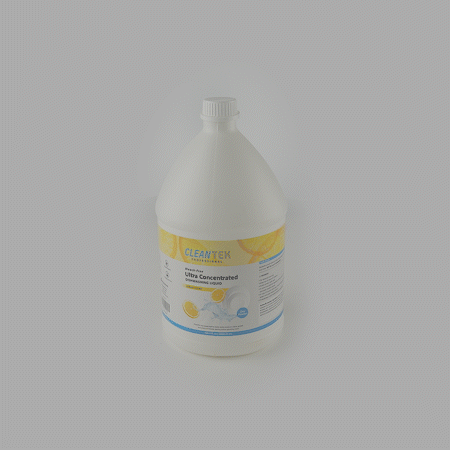 Clean Tek Professional 128.5 fl. oz Dishwashing Liquid - Ultra Concentrated, OXY Power, Lemon Scent - 4 count box