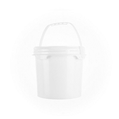 Met Lux 3.5 gal Round White Plastic Screw Top Pail - UN Rated - 11 1/4" x 11 1/4" x 11 1/2" - 1 count box