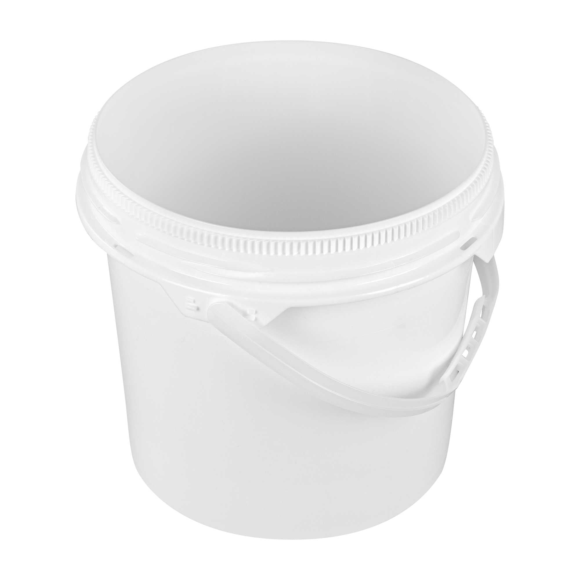 Met Lux 3.5 gal Round White Plastic Screw Top Pail - UN Rated - 11 1/4" x 11 1/4" x 11 1/2" - 1 count box