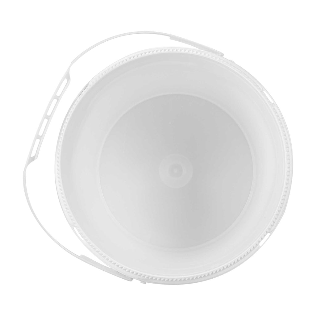 Met Lux 3.5 gal Round White Plastic Screw Top Pail - UN Rated - 11 1/4" x 11 1/4" x 11 1/2" - 1 count box