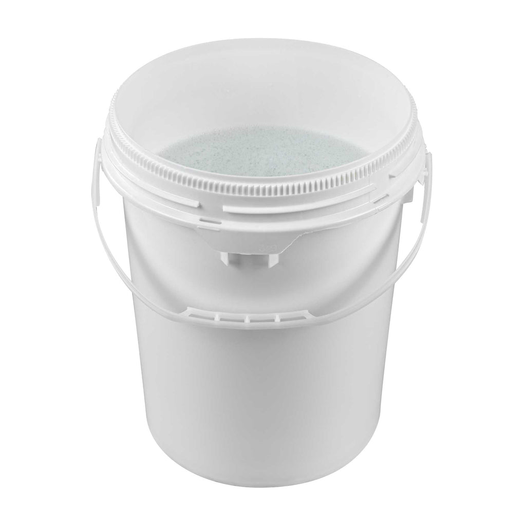 Met Lux 5 gal Round White Plastic Screw Top Pail - UN Rated - 11 1/4" x 11 1/4" x 15 1/4" - 1 count box