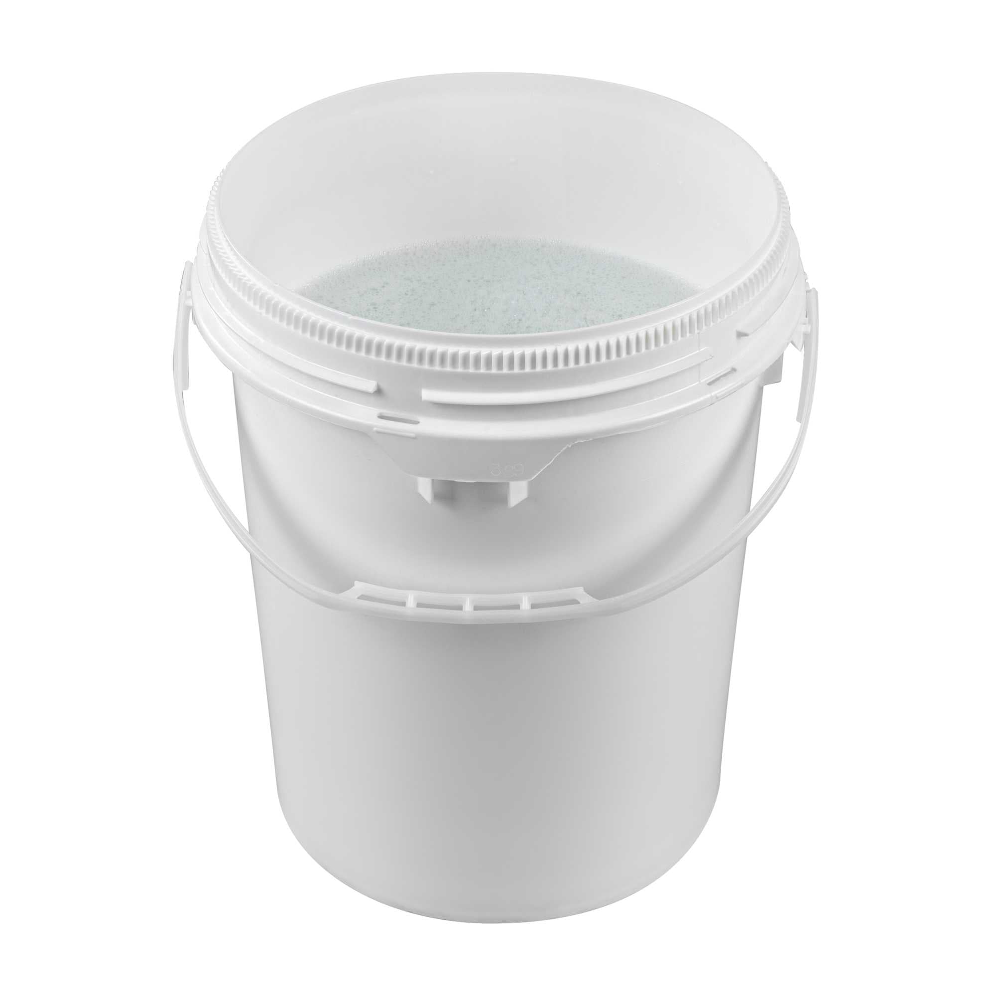 Met Lux 5 gal Round White Plastic Screw Top Pail - UN Rated - 11 1/4" x 11 1/4" x 15 1/4" - 1 count box